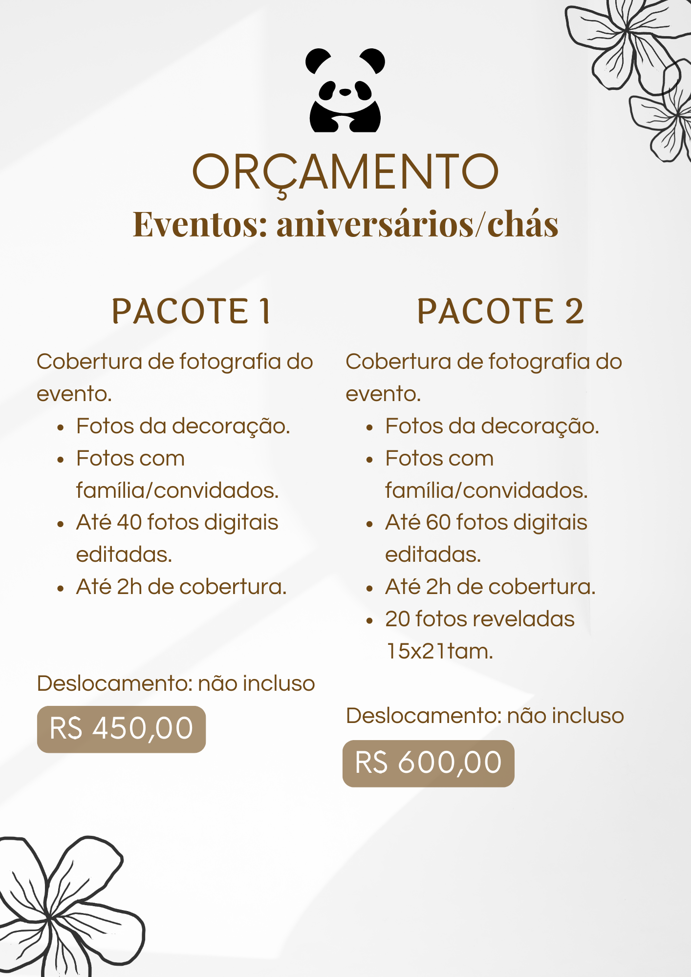 PDFs de orçamentos