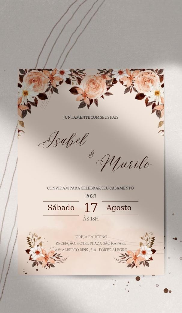 Arte Para convite de casamento